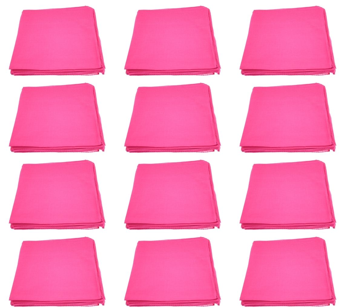 Zac's Alter Ego® Set of 12 Plain Bandanas, Neckerchieves, Headties - 100% Cotton - Picture 7 of 25