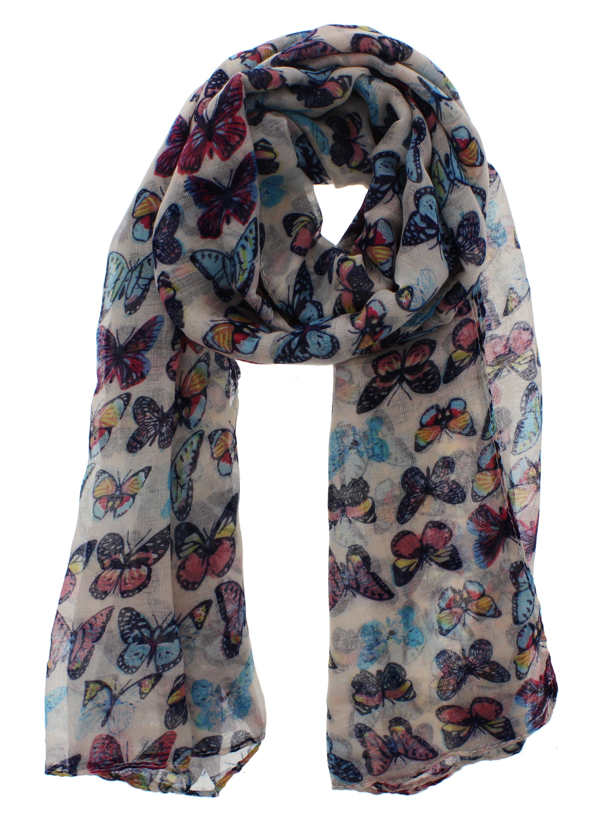 Zac/'s Alter Ego Long Lightweight Skull /& Dragonfly Print Scarf