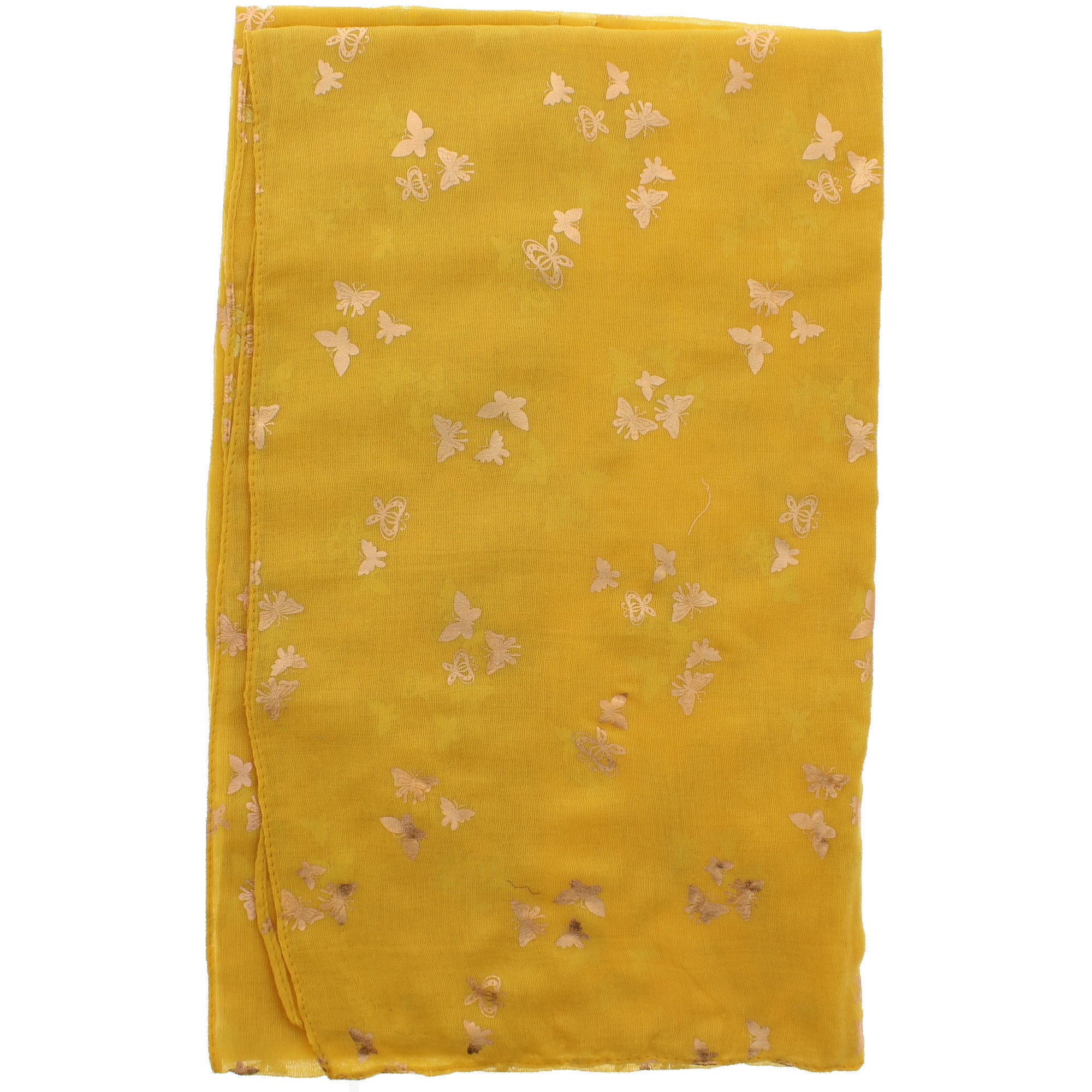 Damen/Damen Gold Folie Metallic Glitzer kleine Schmetterlinge Print Schal - Bild 14 von 22