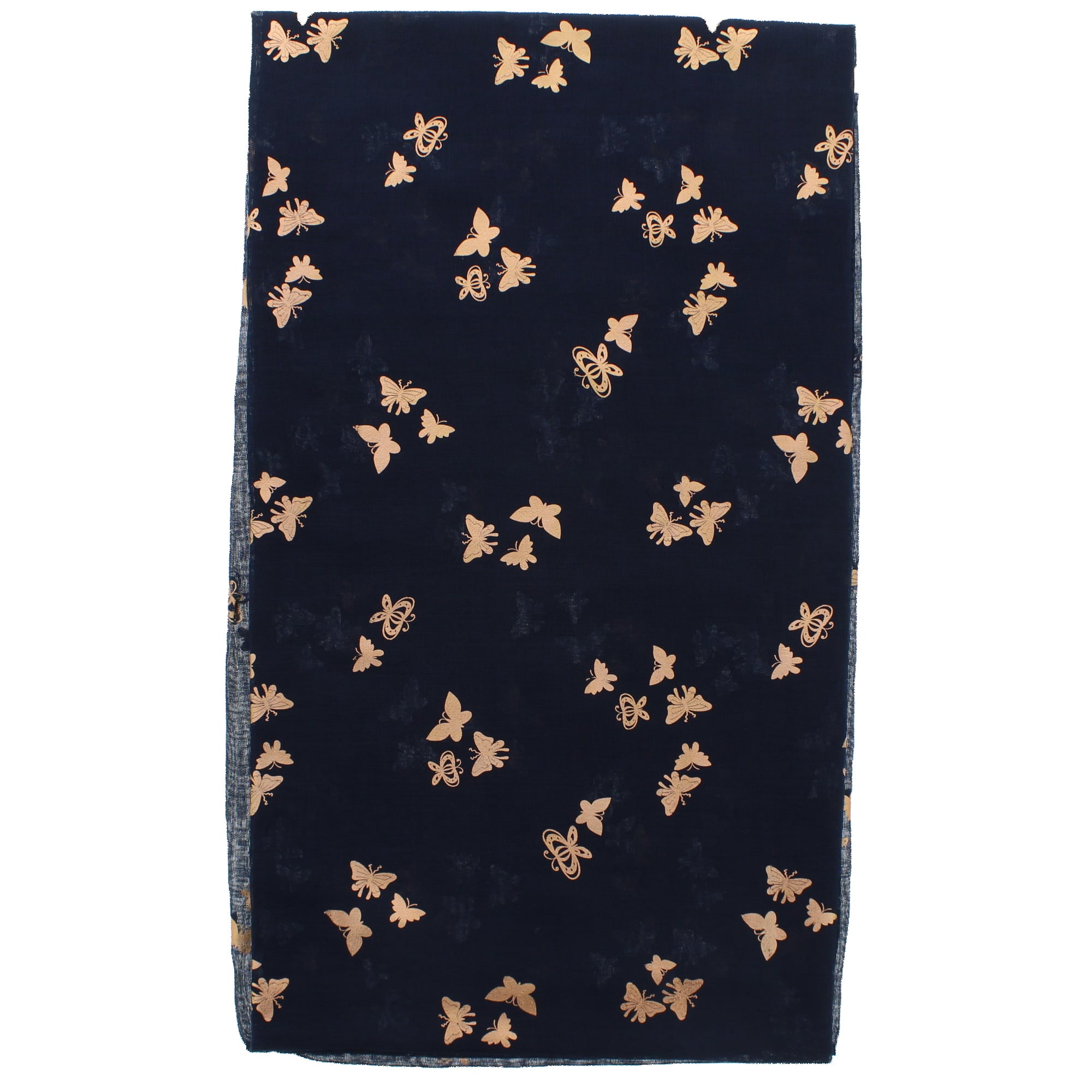 Damen/Damen Gold Folie Metallic Glitzer kleine Schmetterlinge Print Schal - Bild 16 von 22