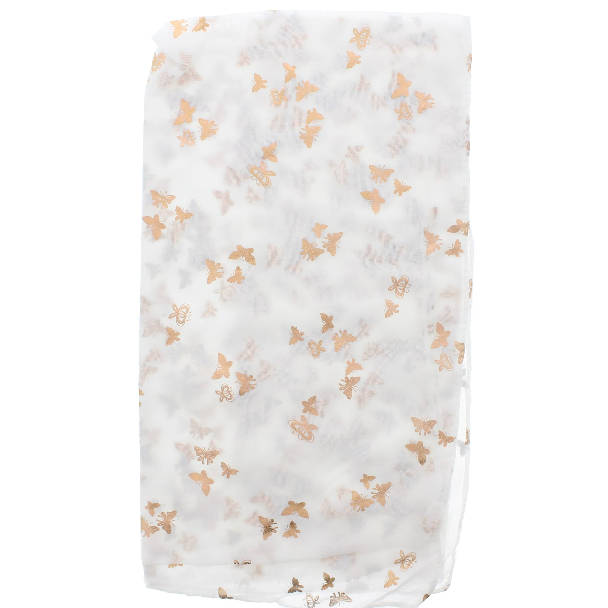 Damen/Damen Gold Folie Metallic Glitzer kleine Schmetterlinge Print Schal - Bild 22 von 22