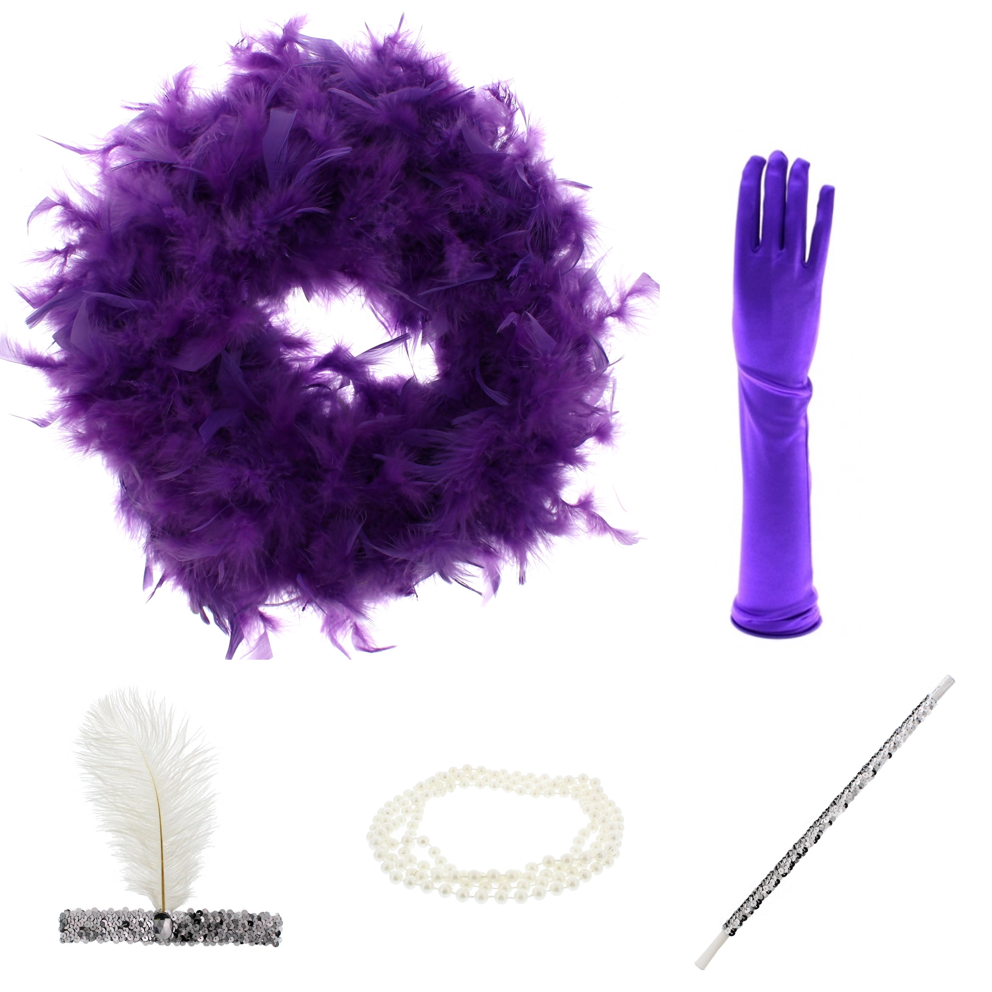Juego de 5 aletas de vestido elegante Charleston de Zac's Alter Ego® - Imagen 19 de 28