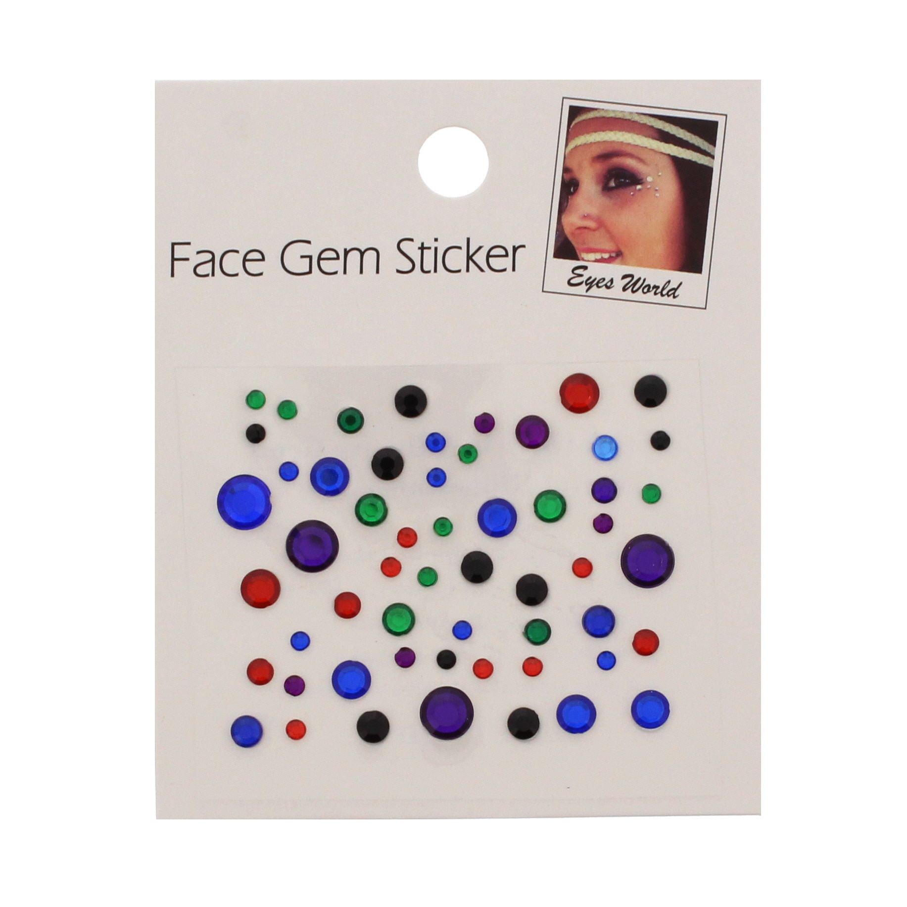 Zac's Alter Ego Crystal Faceted Round Stone Face Jewels - Festival Body Art - Picture 17 of 27