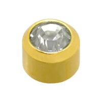 Pair of Gold or Silver Plated 4mm Caflon Ear Piercing Clear Crystal Stone - Picture 6 of 13