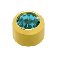 Pair of Gold or Silver Plated 4mm Caflon Ear Piercing Clear Crystal Stone - Picture 5 of 13