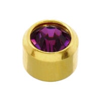 Pair of Gold or Silver Plated 4mm Caflon Ear Piercing Clear Crystal Stone - Picture 3 of 13