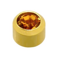 Pair of Gold or Silver Plated 4mm Caflon Ear Piercing Clear Crystal Stone - Picture 12 of 13