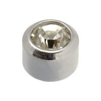 Pair of Gold or Silver Plated 4mm Caflon Ear Piercing Clear Crystal Stone - Picture 13 of 13