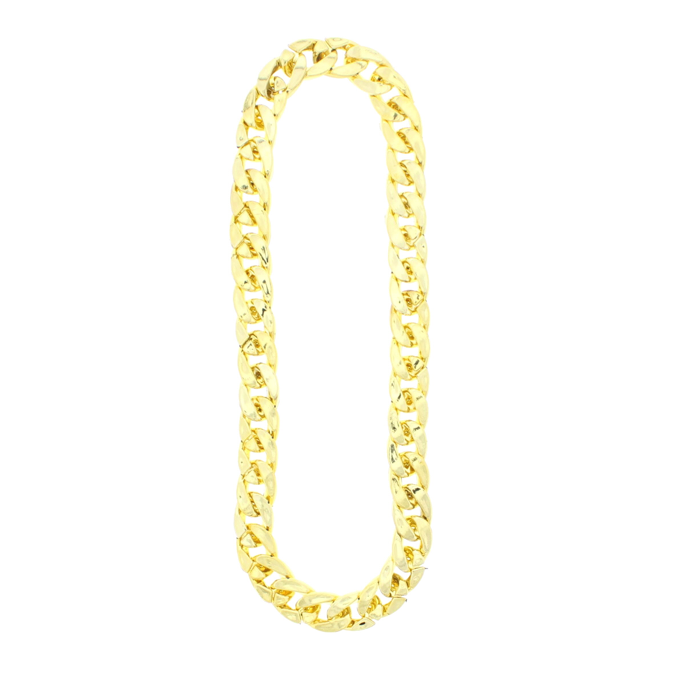 fake gold chains fancy dress Chunky Gold Chain Plastic Hip Hop Necklace Costume Accessory main image 0