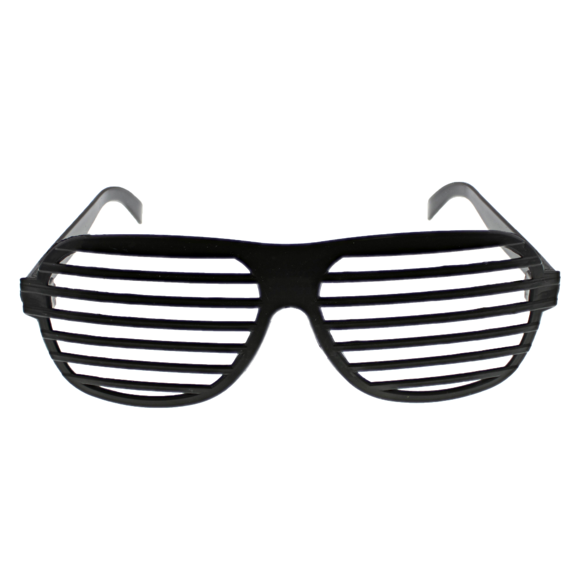 Zac's Alter Ego® Unisex Neon Fancy Dress Clubber Shutter Shades - Picture 3 of 16