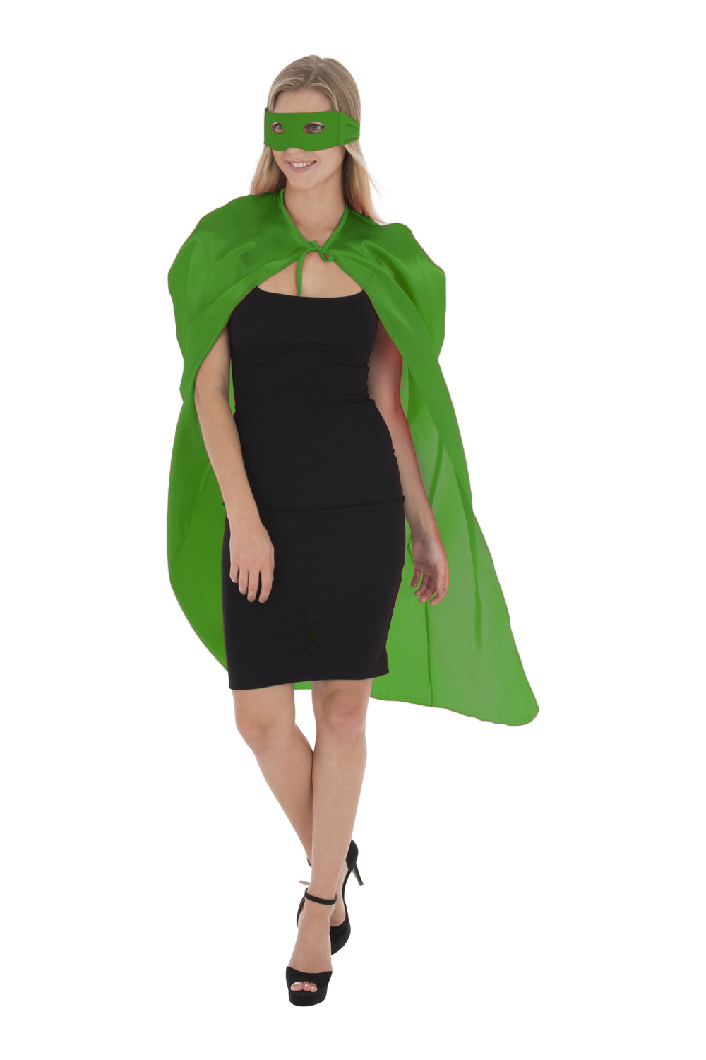 Superhelden-Umhang & Maske Für Erwachsene – Perfekt Für Jede Faschings- Oder Motto-Party – 6 Coole Farben Zur Auswahl (Gelb, Schwarz, Blau, Grün, Rosa, Rot)