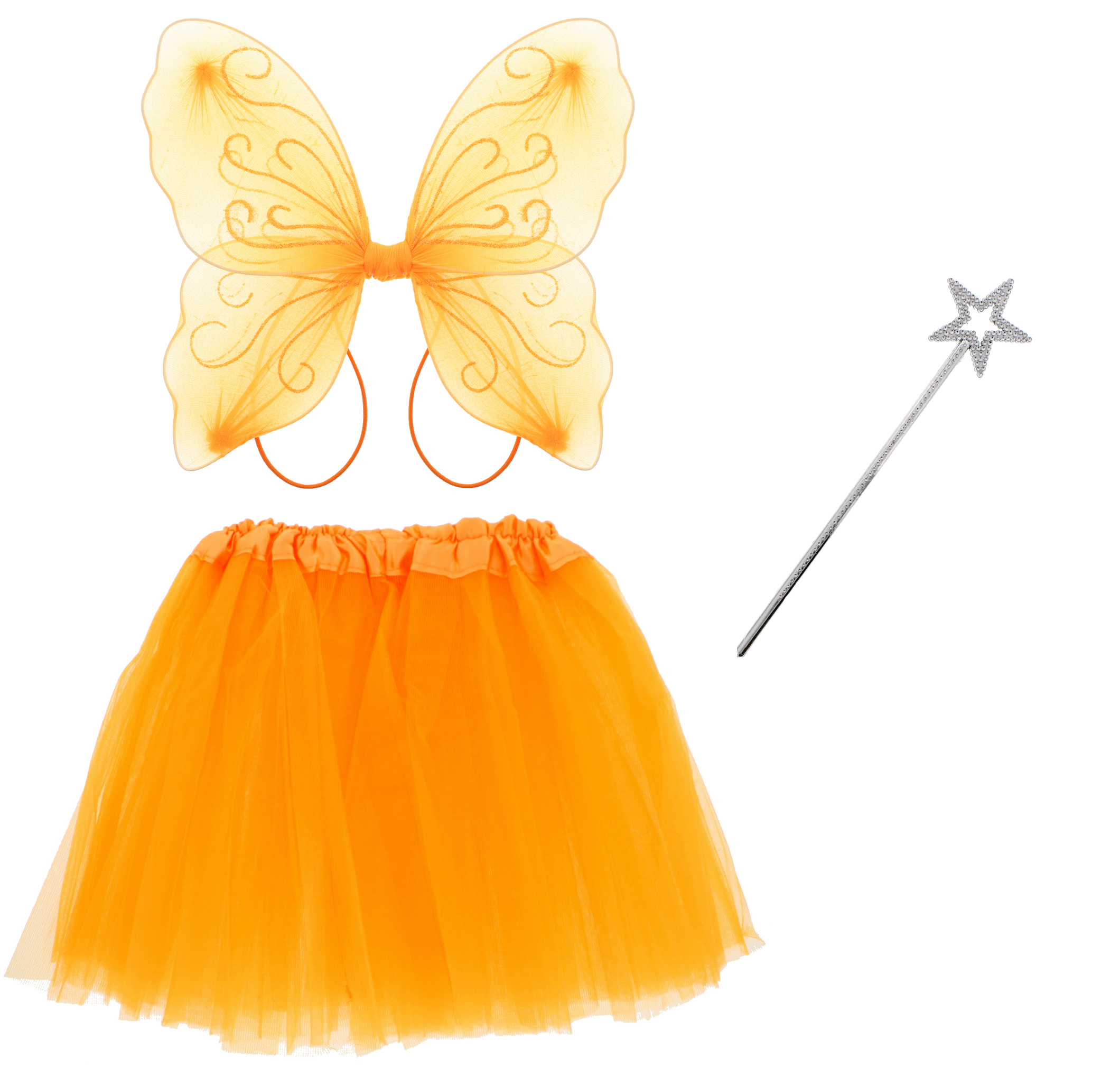 Zac's Alter Ego 3 Piece Fancy Dress Butterfly Wings, Wand & Tutu Fairy Set - Picture 8 of 11