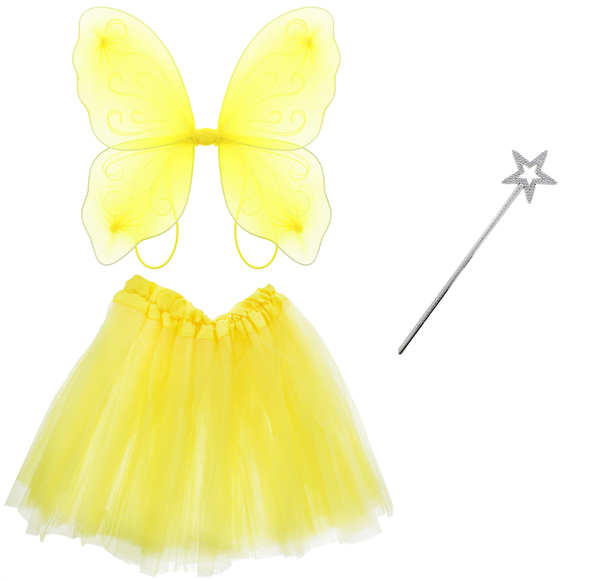 Zac's Alter Ego 3 Piece Fancy Dress Butterfly Wings, Wand & Tutu Fairy Set - Picture 11 of 11