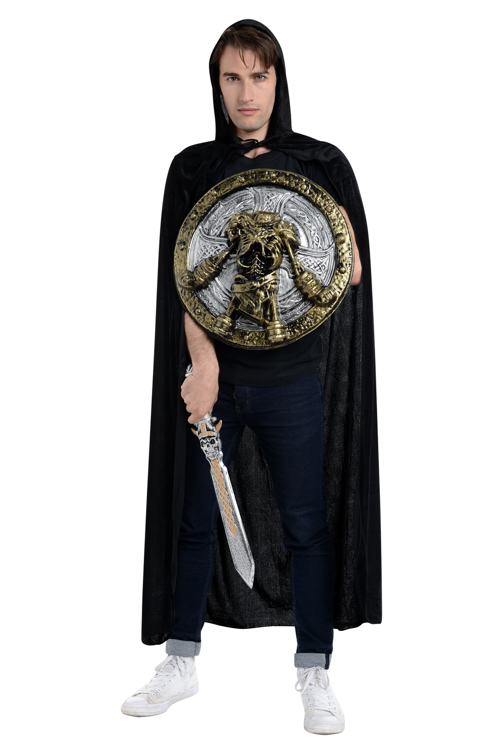 Zac's Alter Ego Fancy Dress Medieval Sword & Shield Kit - 3 Styles Available - Picture 10 of 12