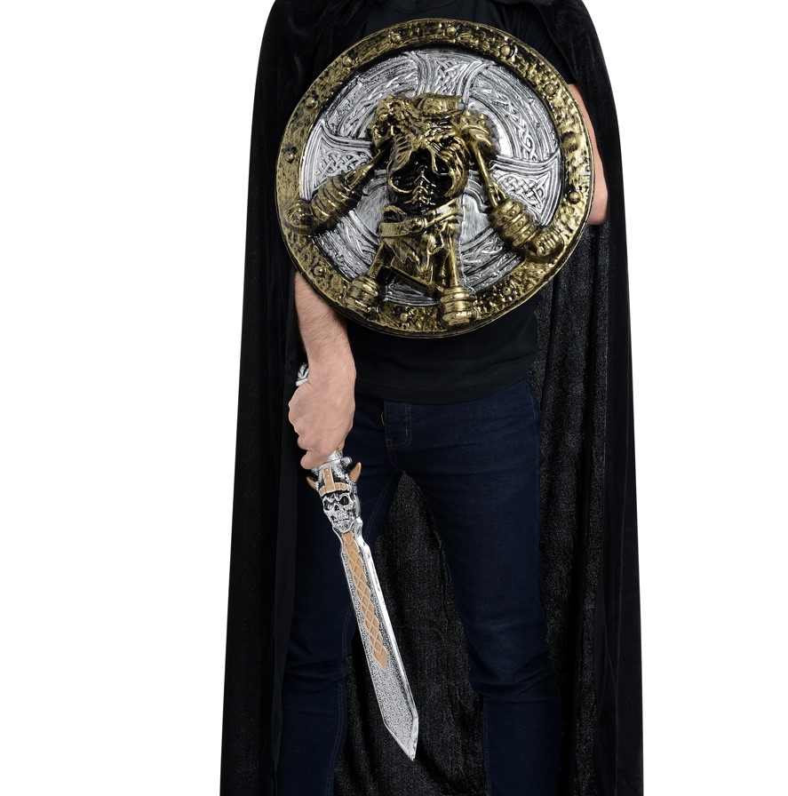 Zac's Alter Ego Fancy Dress Medieval Sword & Shield Kit - 3 Styles Available - Picture 12 of 12