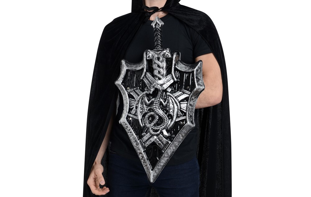 Zac's Alter Ego Fancy Dress Medieval Sword & Shield Kit - 3 Styles Available - Picture 7 of 12