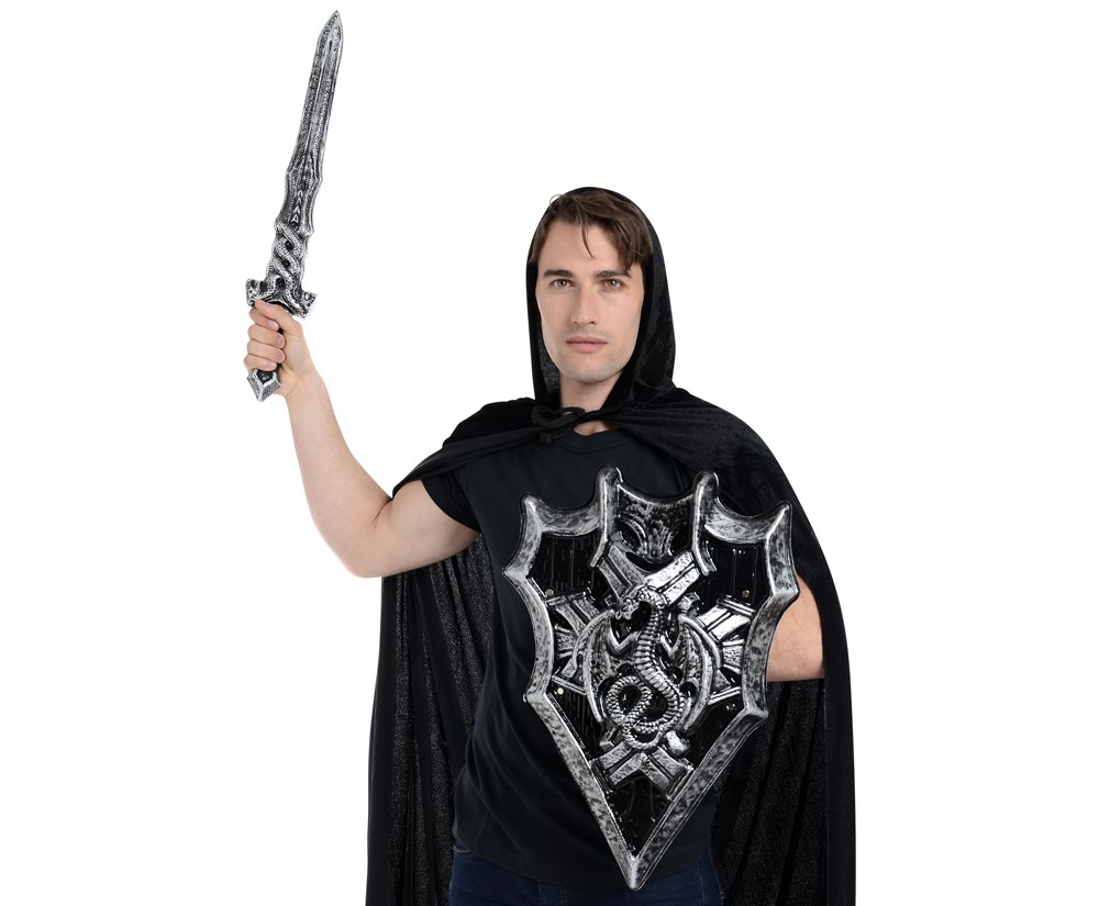 Zac's Alter Ego Fancy Dress Medieval Sword & Shield Kit - 3 Styles Available - Picture 8 of 12