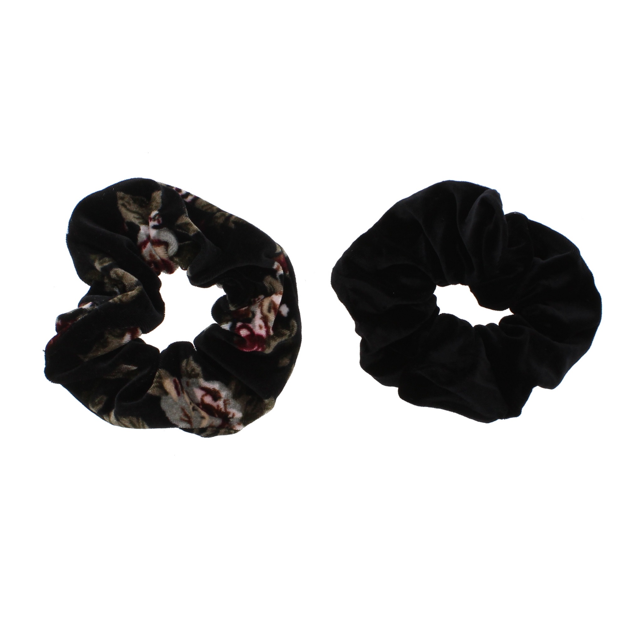 1 Plain /& 1 Polka Dot Zac/'s Alter Ego® Set of 2 Bunny Shape Scrunchies