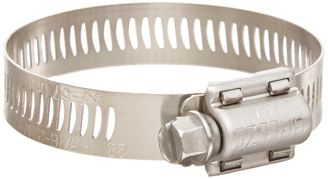 Stainless Steel 10 Pack BREEZE CLAMP 63010 9//16 to 1-1//16 Grade Hose Clamp