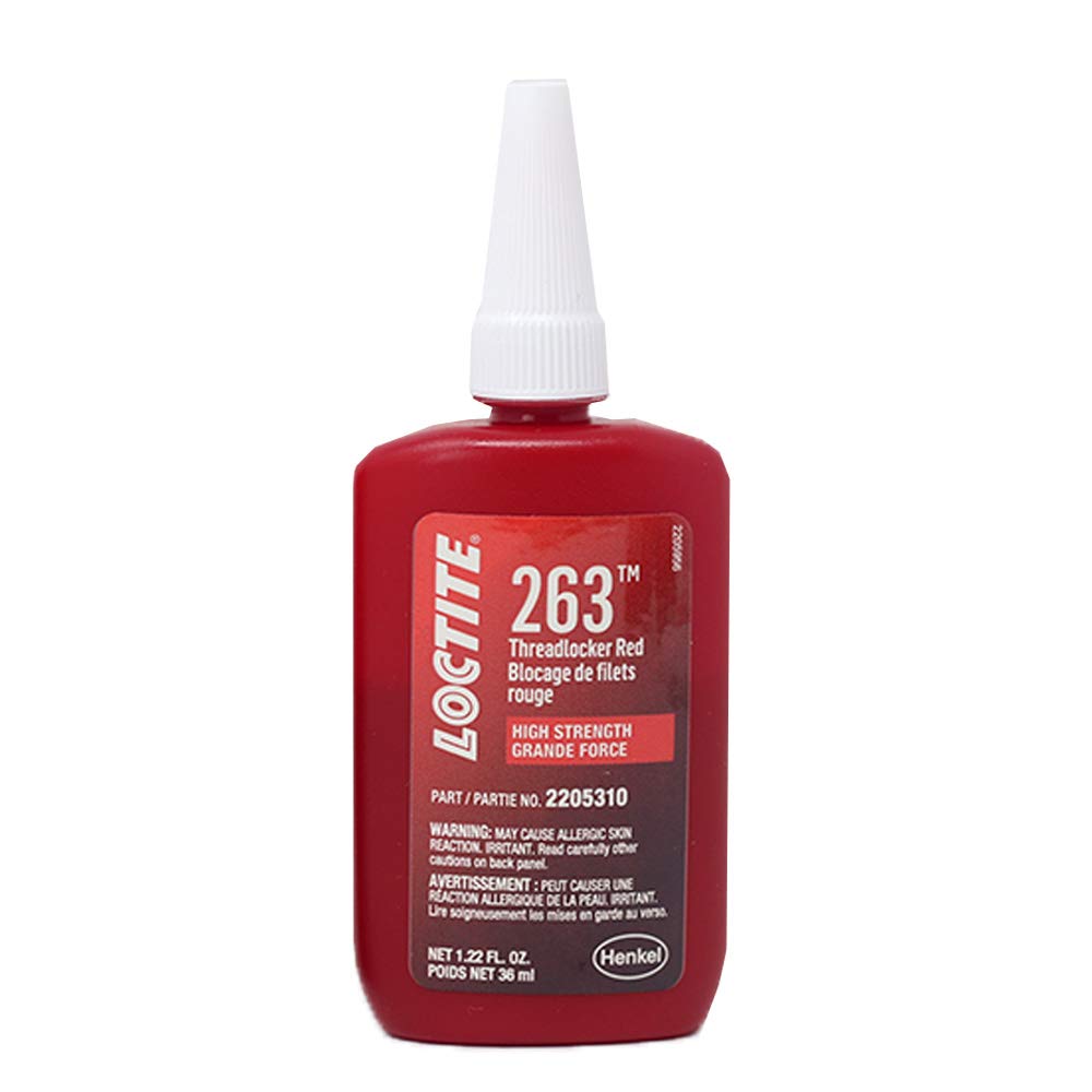 Loctite 2205310 1 Pack 263 Threadlocker Surface Insensitive (Red, 36 ml
