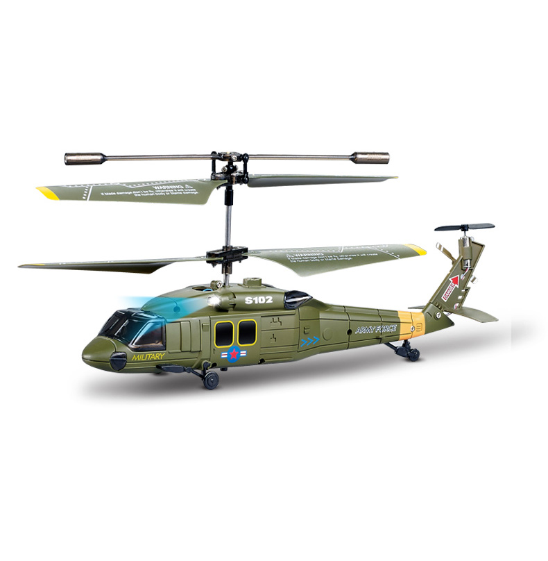 Syma S102G 3CH Remote Control Mini Military RC Helicopter with Gyro eBay