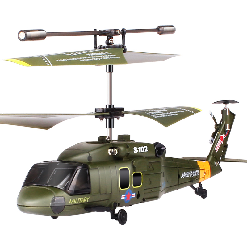 Syma S102G Simulation Military RC Helicopter 3 Channel Remote Control