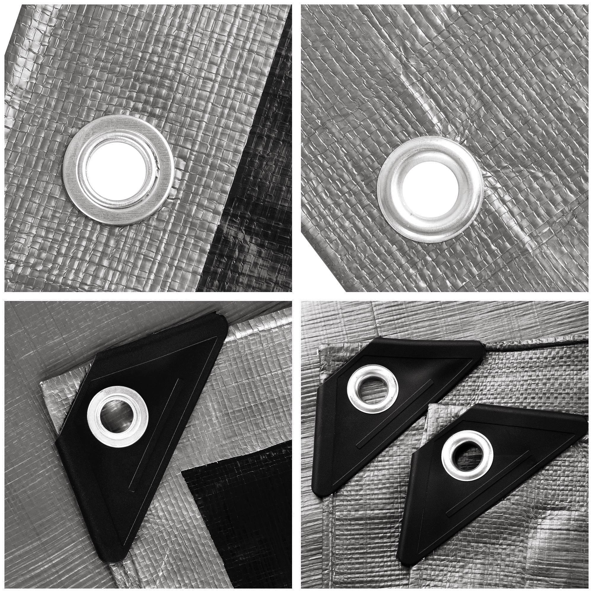 2 Pack 20x30 Ft 10 Mil Poly Tarp Protective Cover Tarpaulin Outdoor Waterproof - Bild 9 von 9