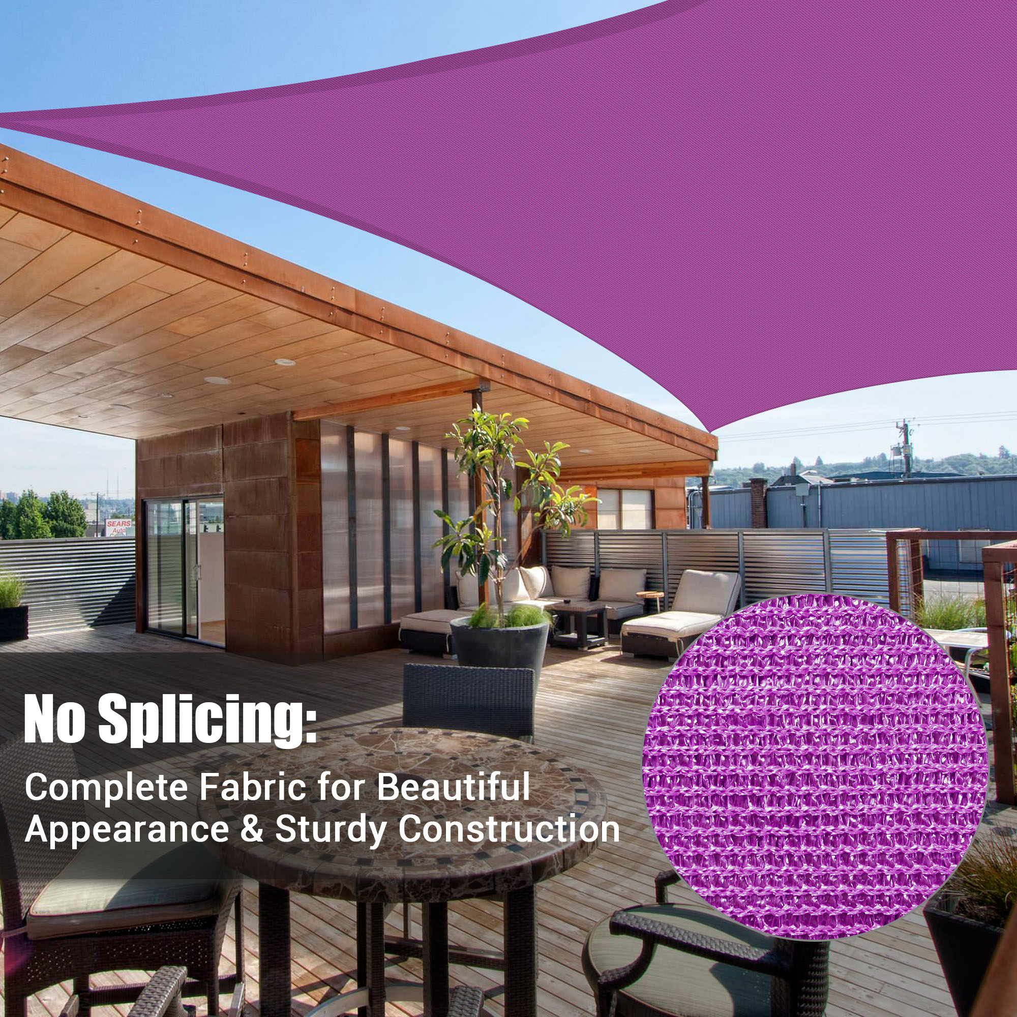 2x Sun Shade Sail Patio Outdoor Canopy Pool UV Block Cover Triangle Square Shade eBay