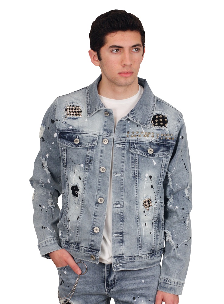 Tear Studded Denim Jacket | eBay