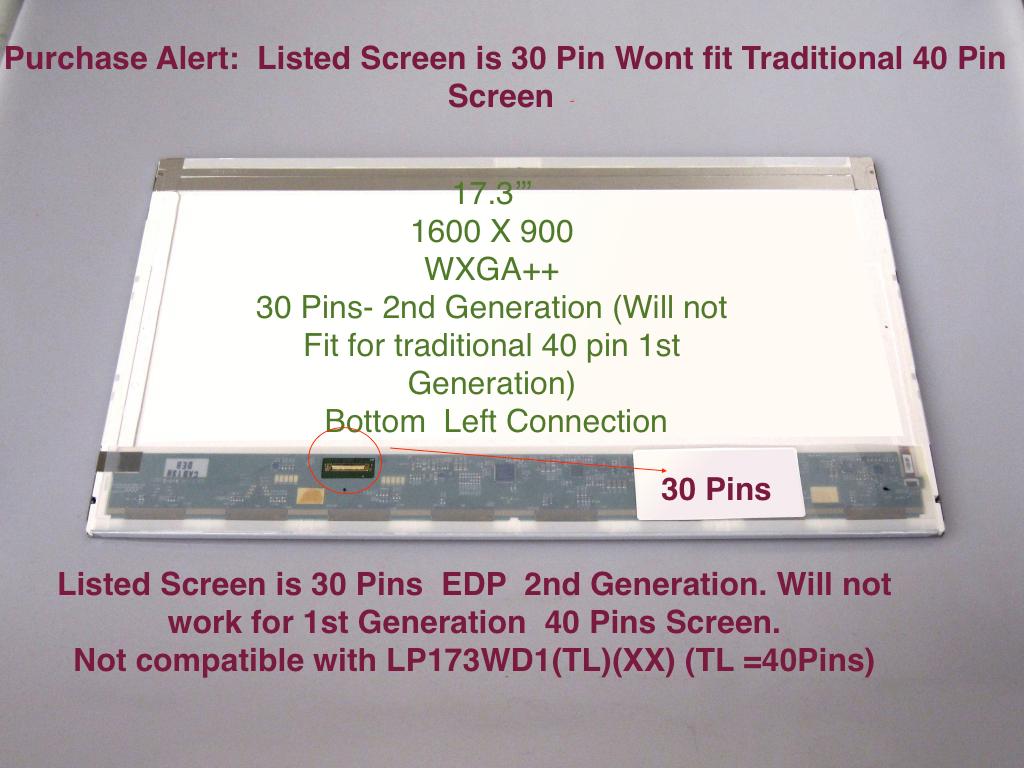 HP PAVILION M6-1058CA LAPTOP LED LCD Screen 15.6/" WXGA HD Bottom Right