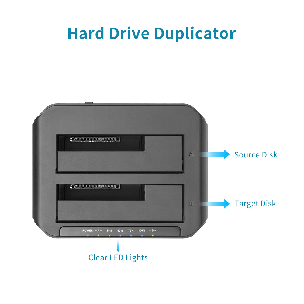 UNITEK USB3.0 to SATA Dual Bay Hard Drive Docking Station Offline Clone