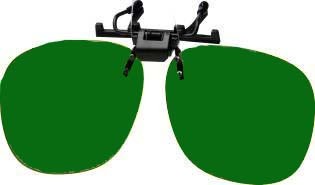 Gafas abatibles de plástico ligero con clip - lentes soldadores verdes. - Imagen 7 de 9