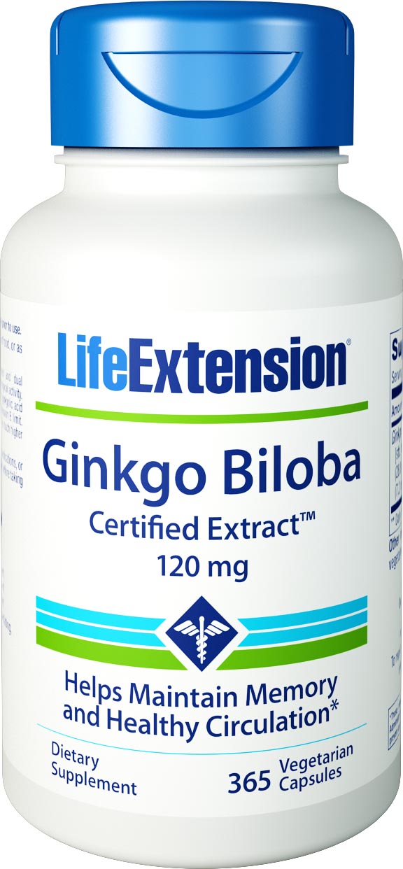 Life Extension Ginkgo Biloba Certified Extract 120 mg 365 Capsules eBay