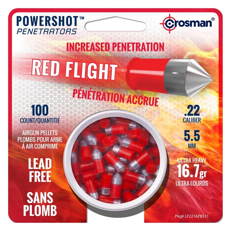 Crosman LF22167 Red Flight .22-Caliber Ultra Heavy Pointed Pellets