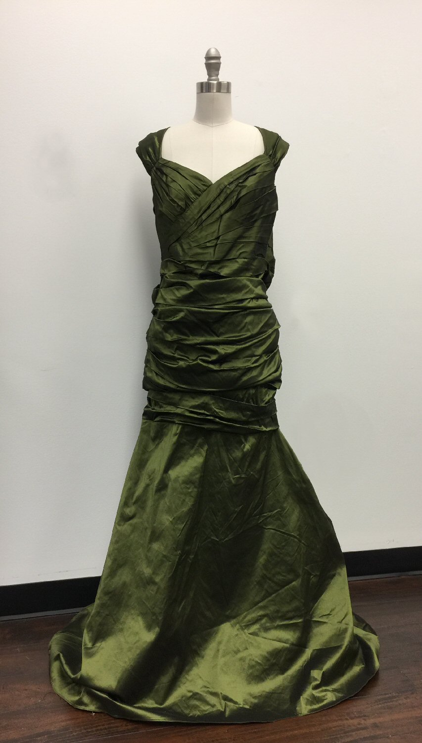 Olive Green Evening Gown