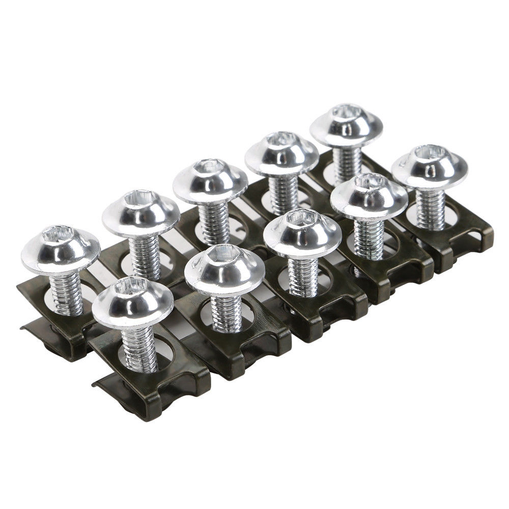 Motorcycle Shell Bolt Plate Screws Kit Aluminum CNC Universal 177pcs Set 6mm In - Foto 5