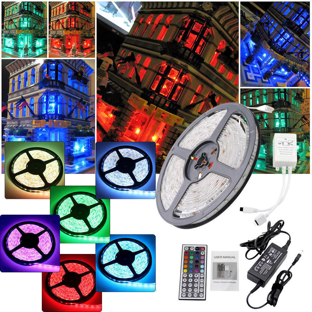 20M 15M 10M 5M LED 5050 3528 RGB Strip Light Kit Flexible Dimmable