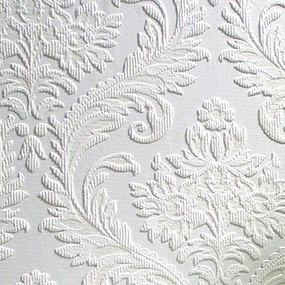 Brewster RD80027 High Trad Paintable Textured Vinyl Wallpaper white