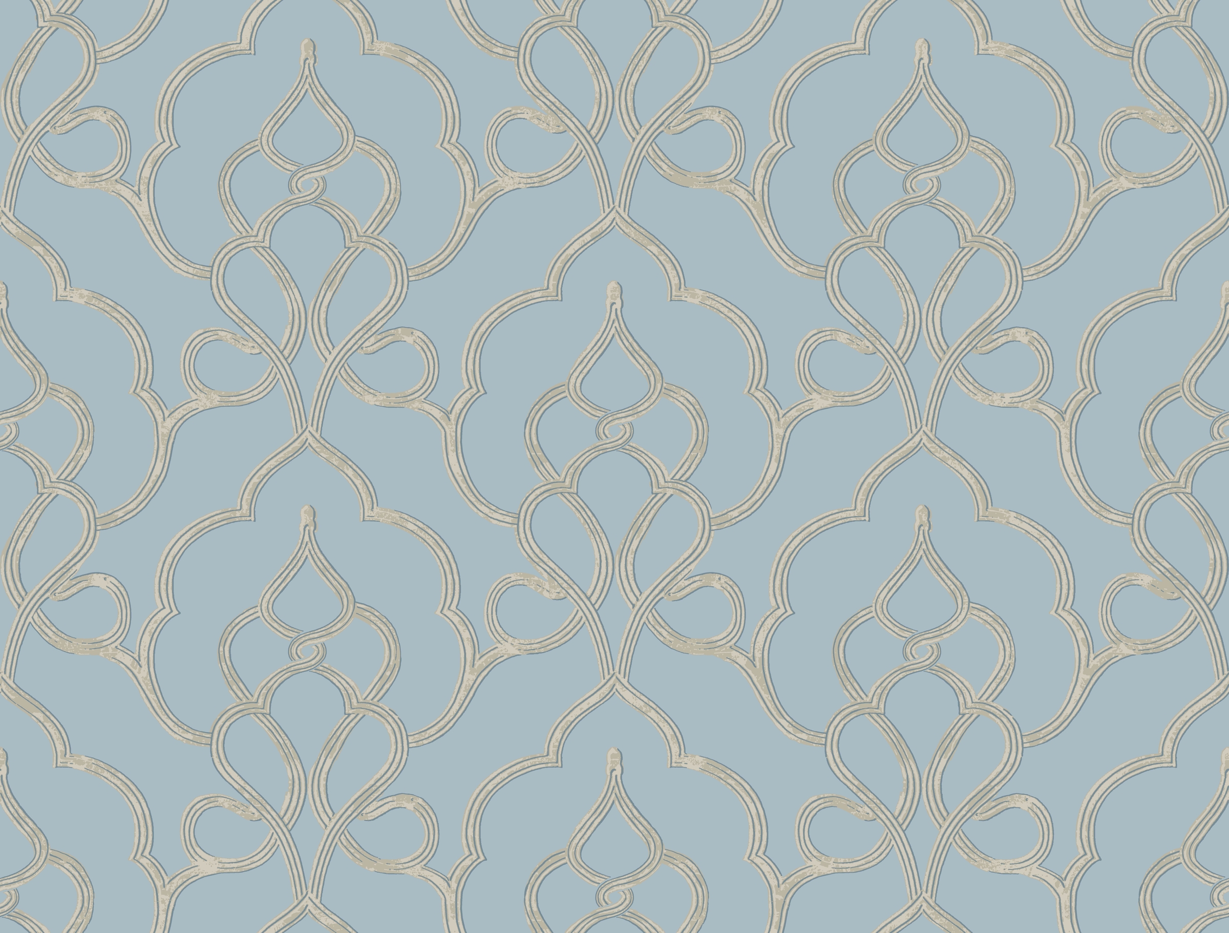 York Wallcoverings FL6520 Filigree Tiara Wallpaper Blue eBay