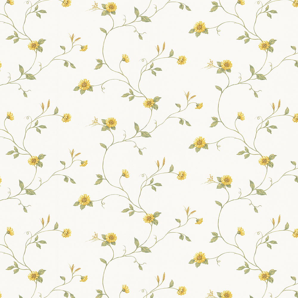 Norwall Wallcoverings KV27408 Fresh Kitchens 5 Mini Sunflower Trail