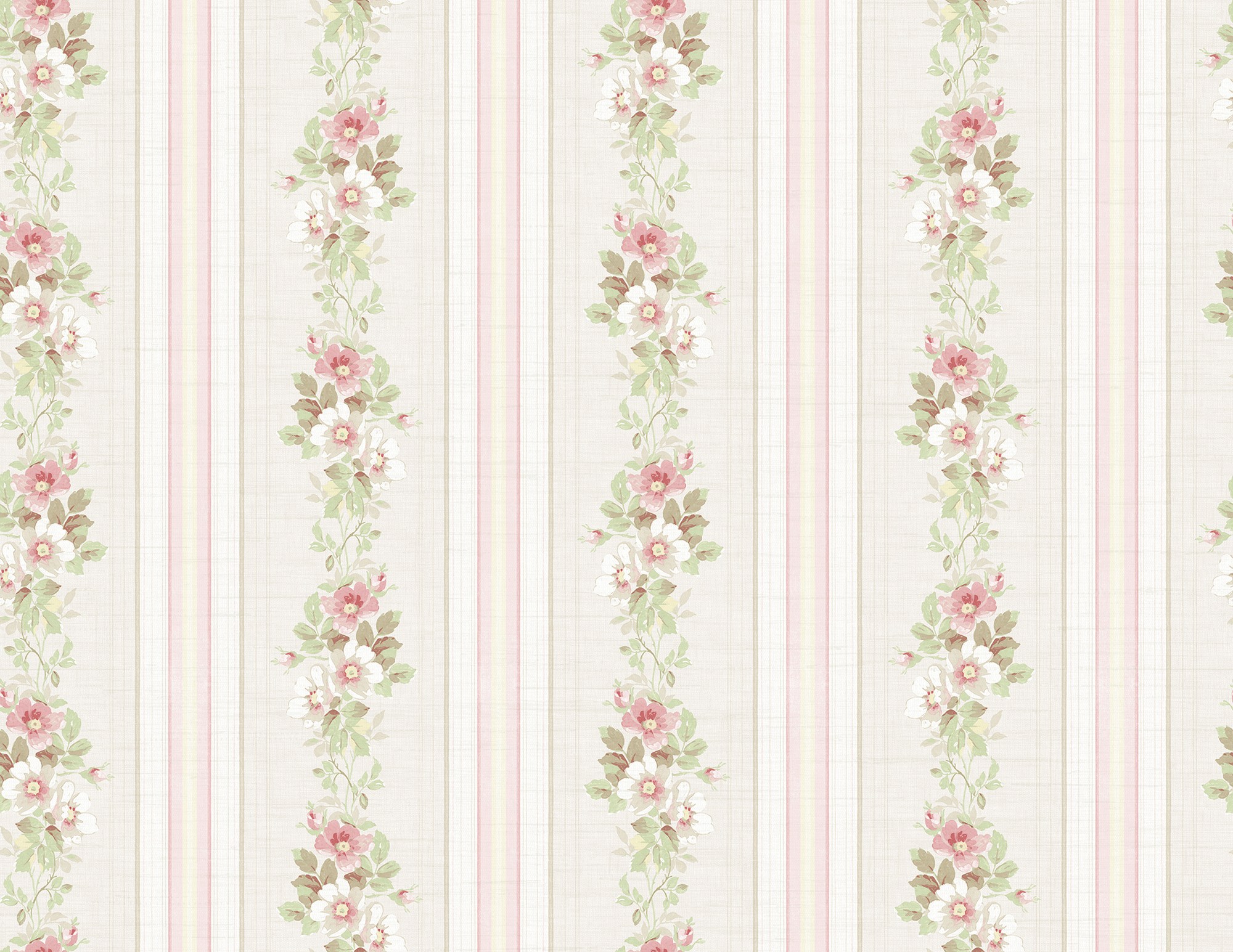Floral Stripe Wallpaper in Soft Pink MM51501 by Wallquest eBay