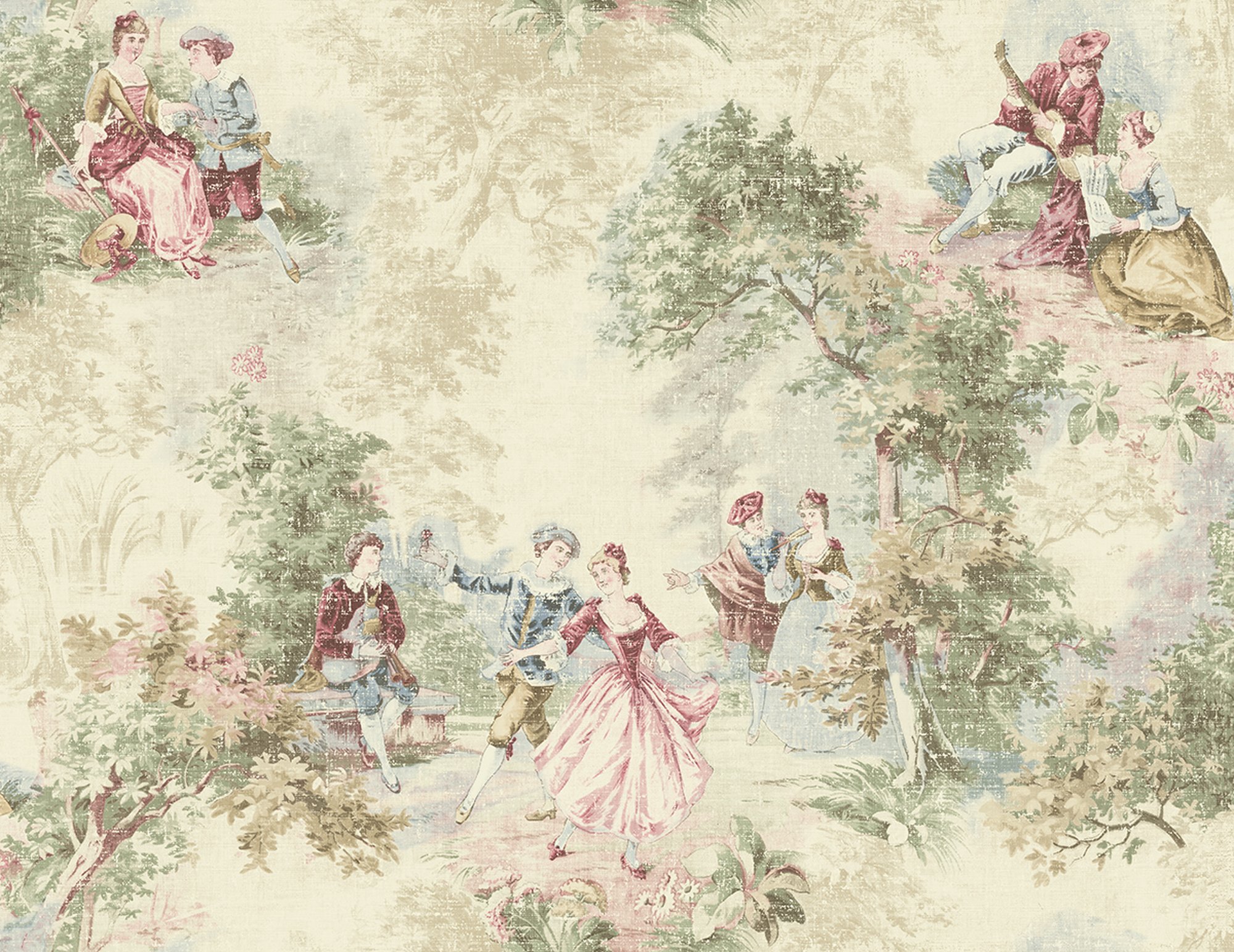Wallquest Hudson Auto Vintage Cars Historical Toile Wallpaper Brown Beige Scene