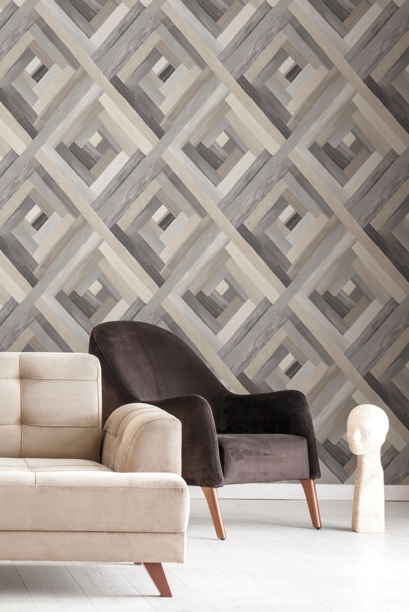 York Wallcoverings UC3834 Modern Art Wynwood Geometric Wallpaper Gray