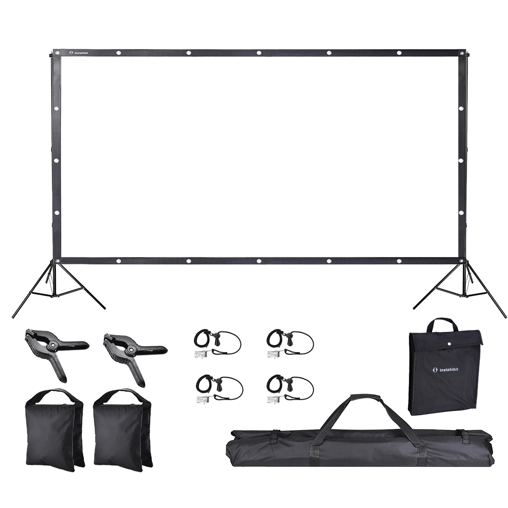 01BSTSET013100107 100" Front Projection Screen Set with 10x7 Ft