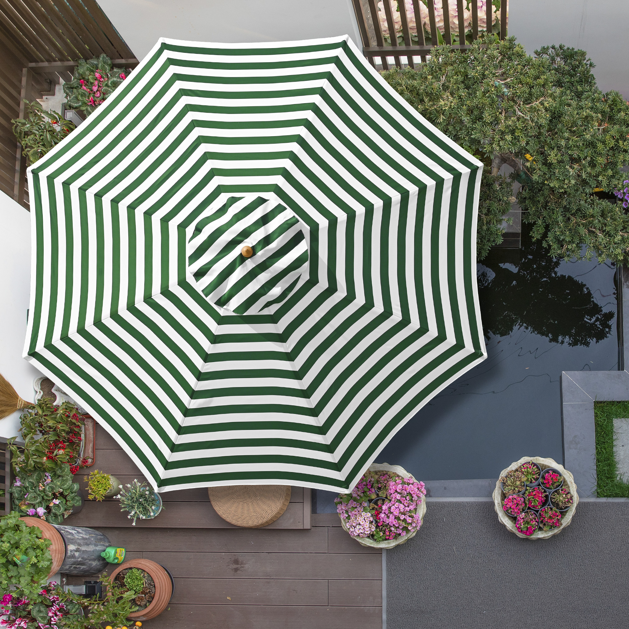 13 Ft Patio Umbrella Replacement Canopy Market Outdoor Beach Poolside Top Cover