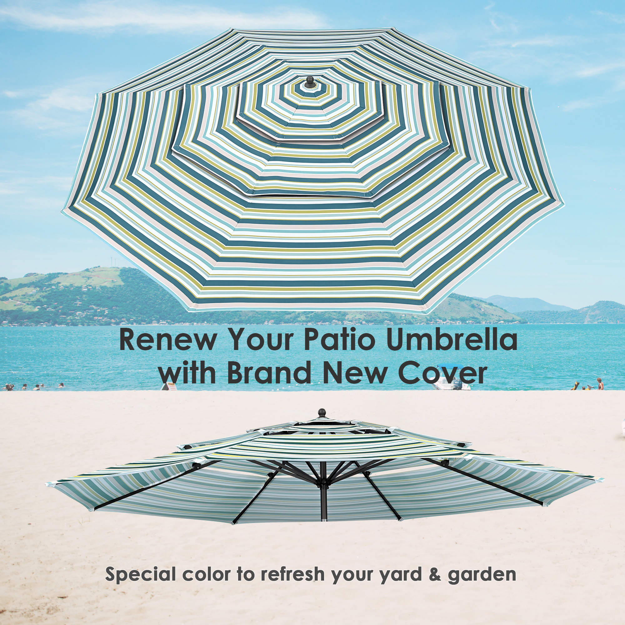 can i paint a patio umbrella We Painted a Patio Umbrella with Chalk Paint