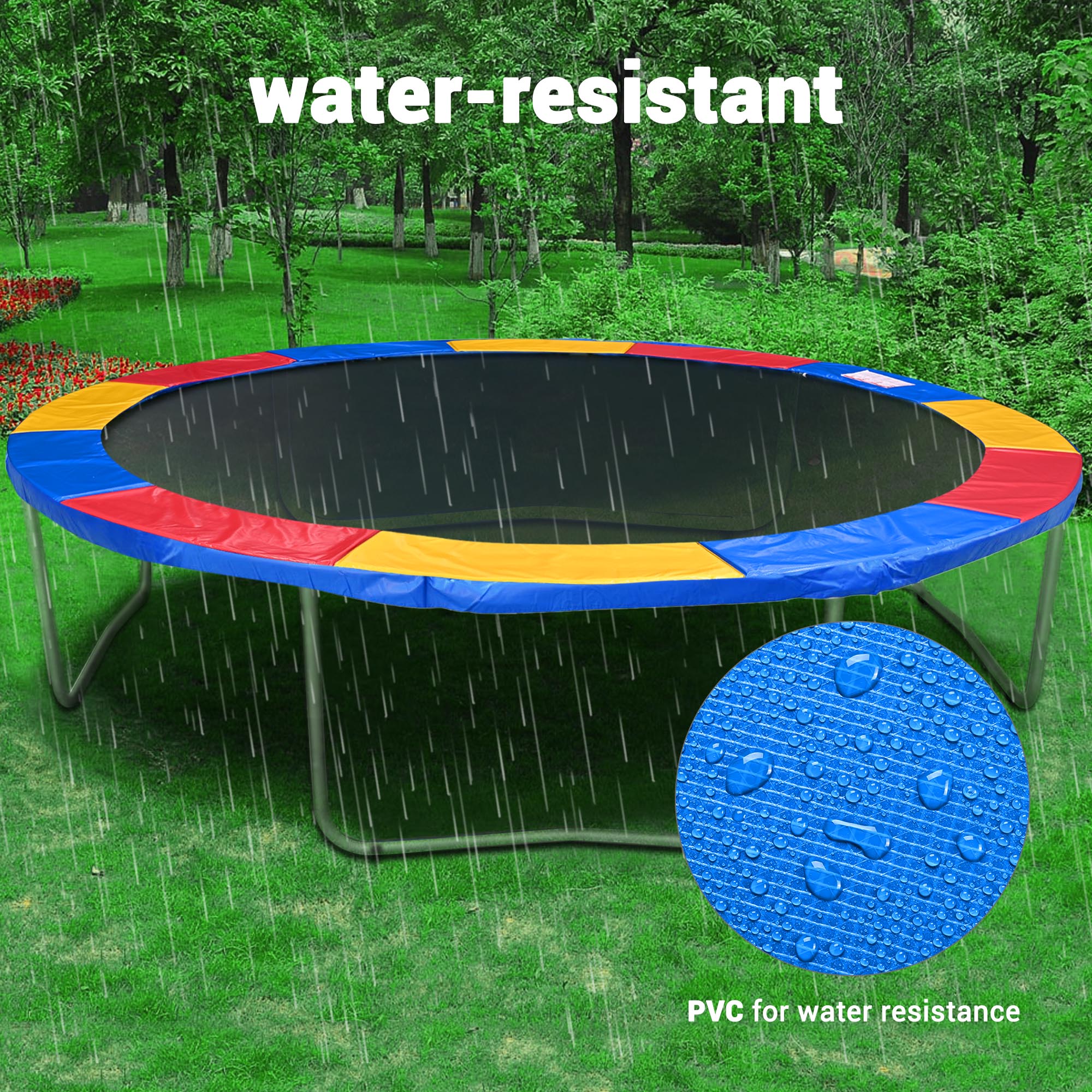 12/13/14/15 Ft Universal Trampolín Cubierta de resorte Reemplazo Almohadilla de seguridad PVC EPE - Imagen 8 de 17