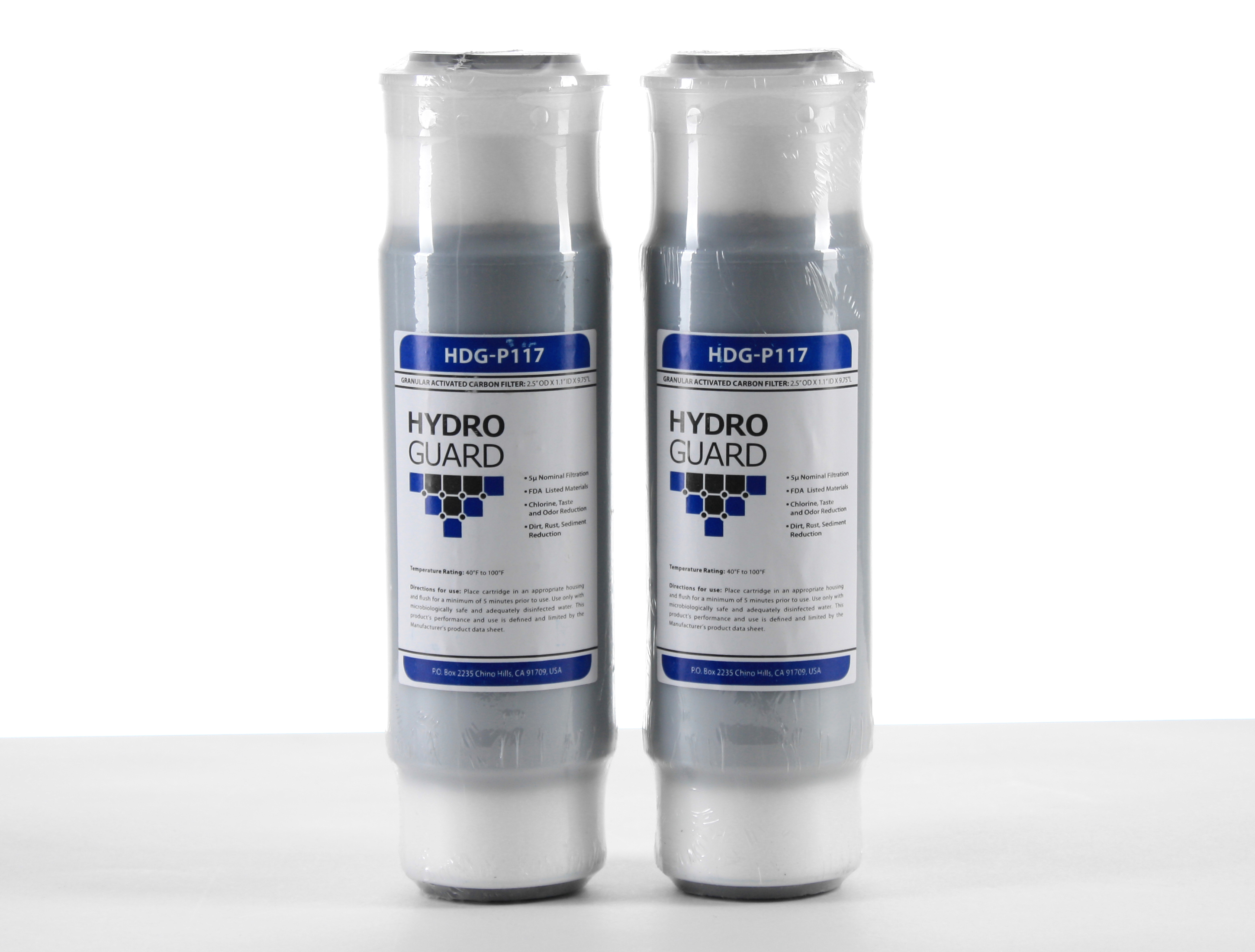 Hydro Guard HDG-P117 Universal GAC Water Filter Cartridge Interchangeable with AP117 Replacement Compatible (2 Pack)