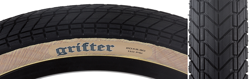 Maxxis Grifter Tire 20 x 2.30 Folding 60tpi Dual Compound Black//Skinwall