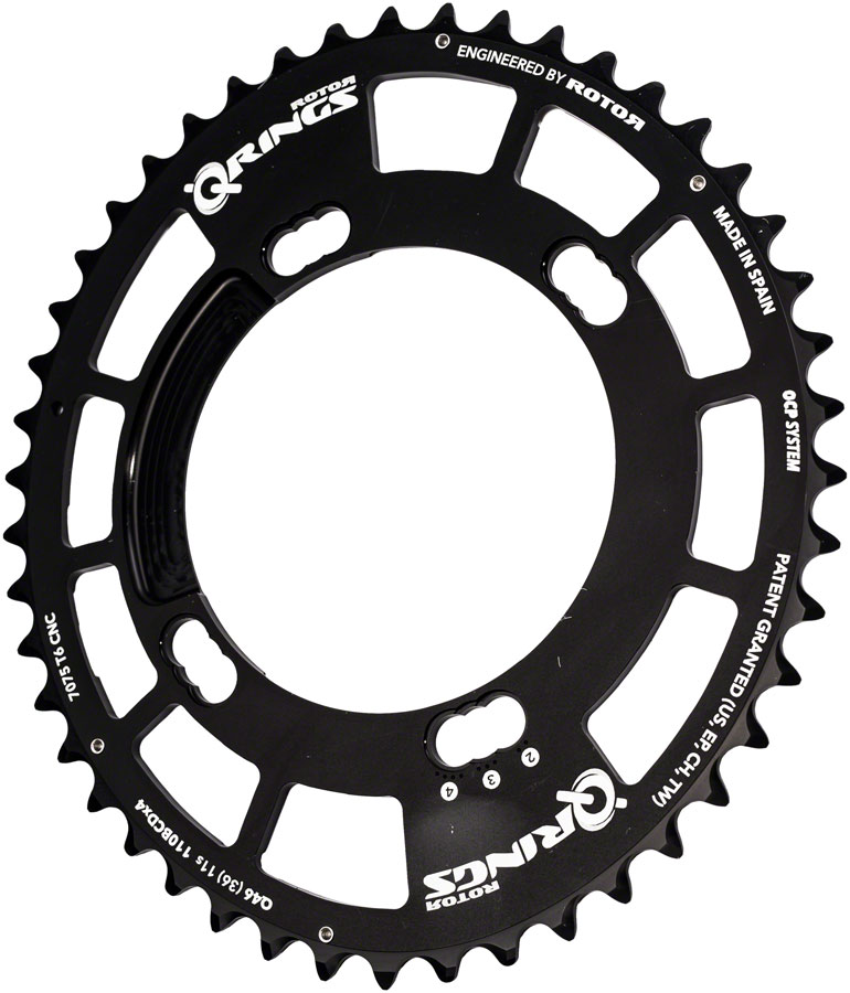 Rotor Q Chainring Black 46Ax110x4 Shimano